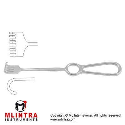 Kocher Retractor 8 Blunt Prongs Stainless Steel, 22 cm - 8 3/4"
